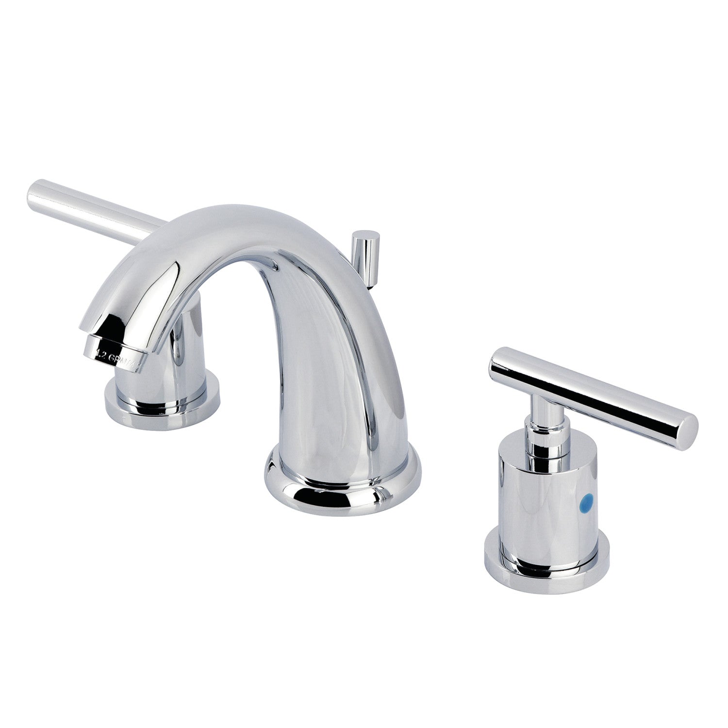 Kingston Tulare KB8981CML - Manhattan Two-Handle 3-Hole Deck Mount Widespread Bathroom Faucet with Pop-Up Drain, Polished Chrome — image 1